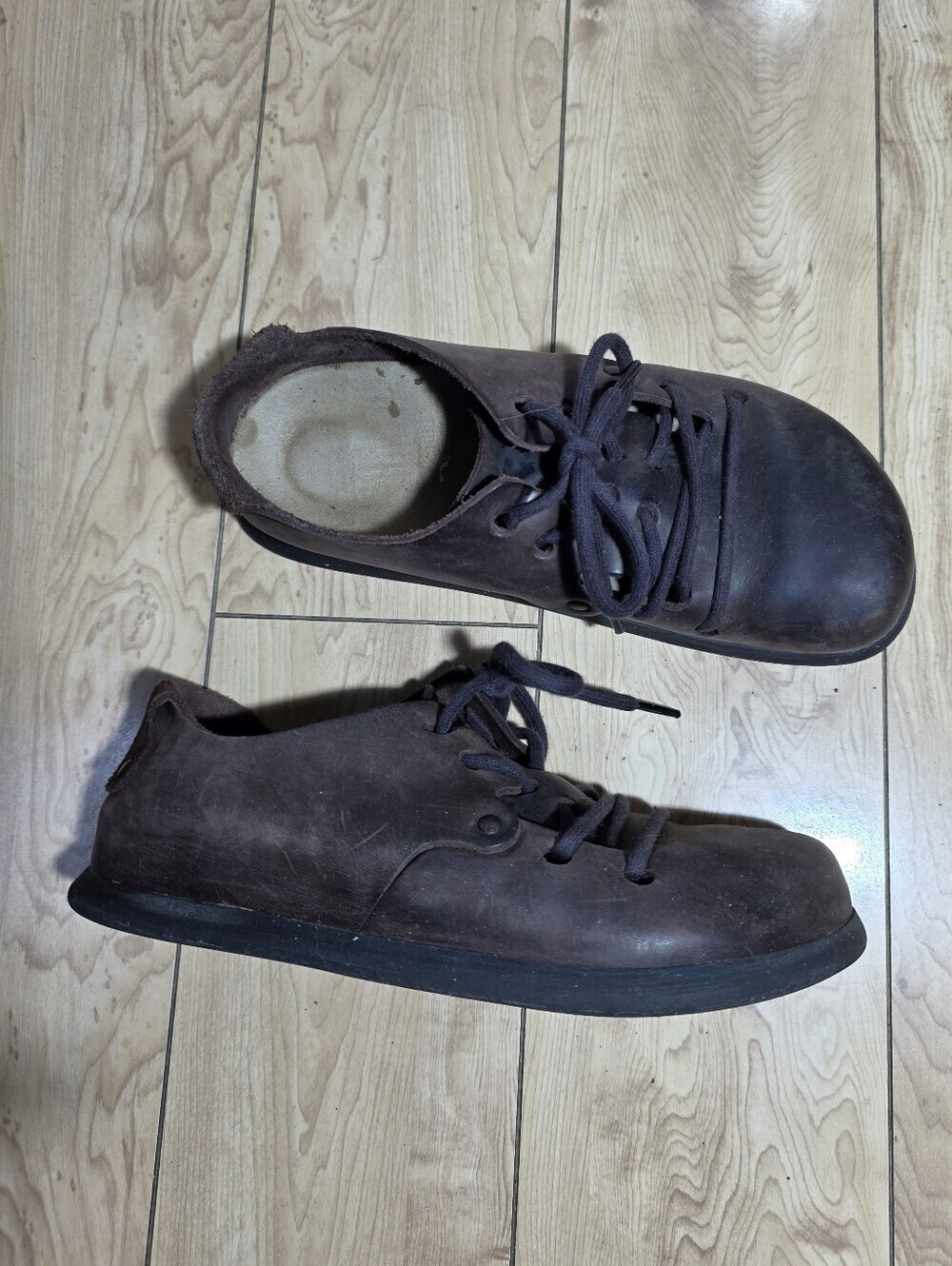 Birkenstock Montana oiled leather shoelace tie shoes brown 36